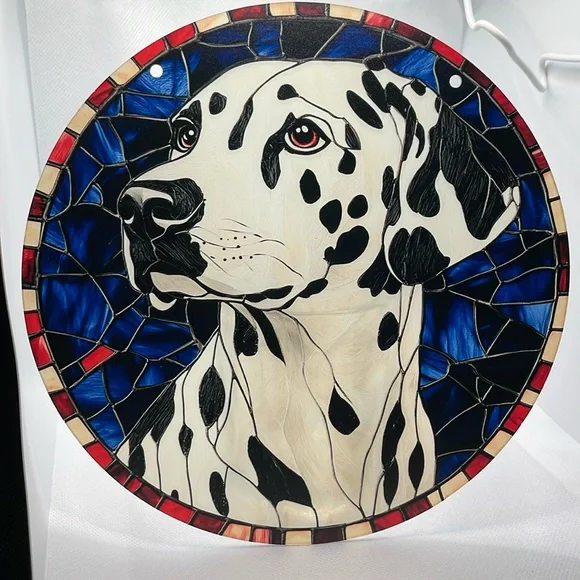 Suncatcher Acrylic Dalmatian Dog Puppy 7.5” Home Cabin Decor Gifts - Picture 1 of 2